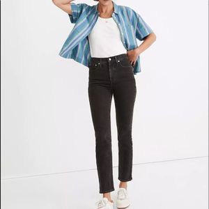 Madewell Black Straight Leg Jeans